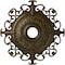 Ekena Millwork Orleans Ceiling Medallion (Fits Canopies up to 8 1/4"), 38 3/8"OD x 6 5/8"ID x 2 7/8"P, Brass CM38OLBRS - alternate 1